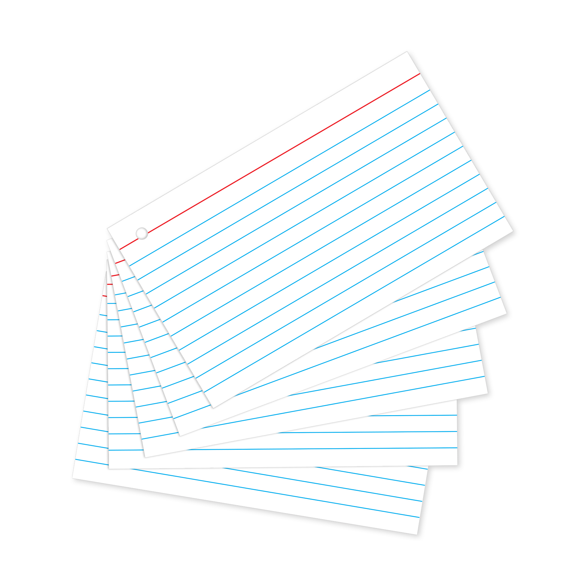 iScholar® Lined 3" x 5" Index Cards on a Ring with Poly Cover and 3 Moveable Tabbed Dividers, 100 White Cards, Assorted Covers