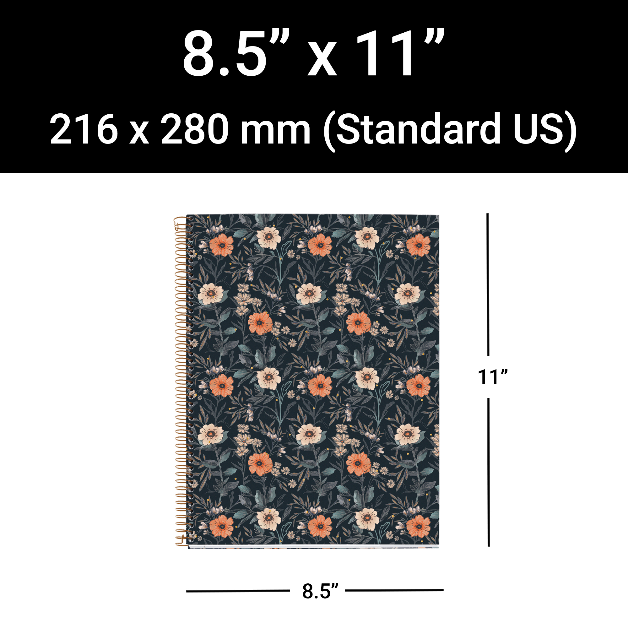 MiquelRius Lined 4 Subject Notebook, Cardboard Cover - British Bloom