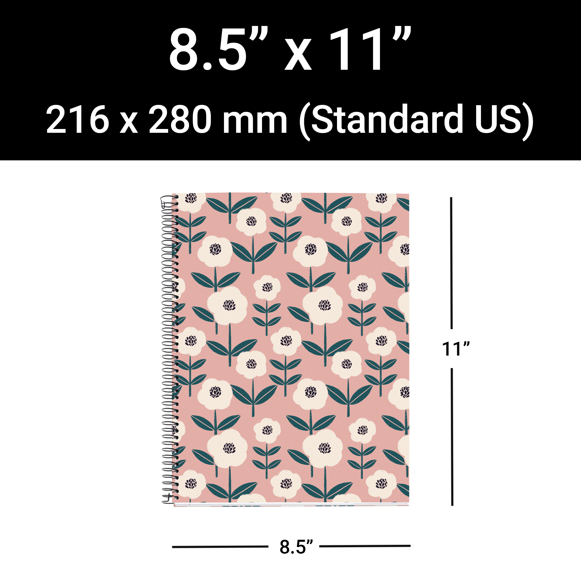 MiquelRius Lined 4 Subject Notebook, Cardboard Cover - Simple Pink