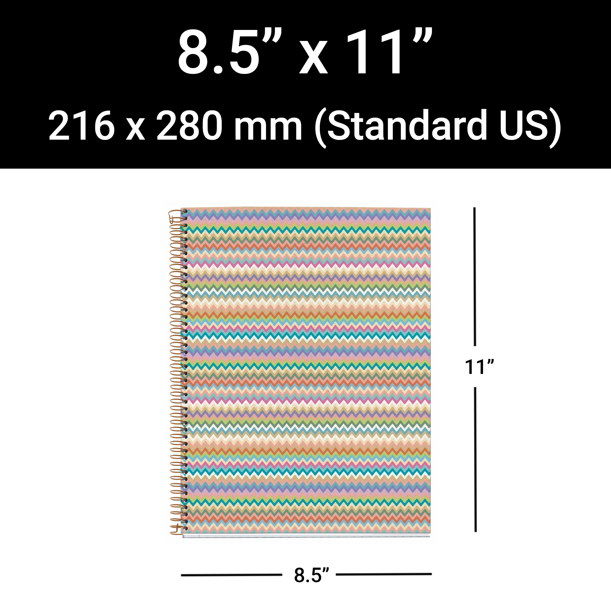 M® MiquelRius Lined 4 Subject Notebook, 11" x 8.5", Cardboard Cover - Mallorca