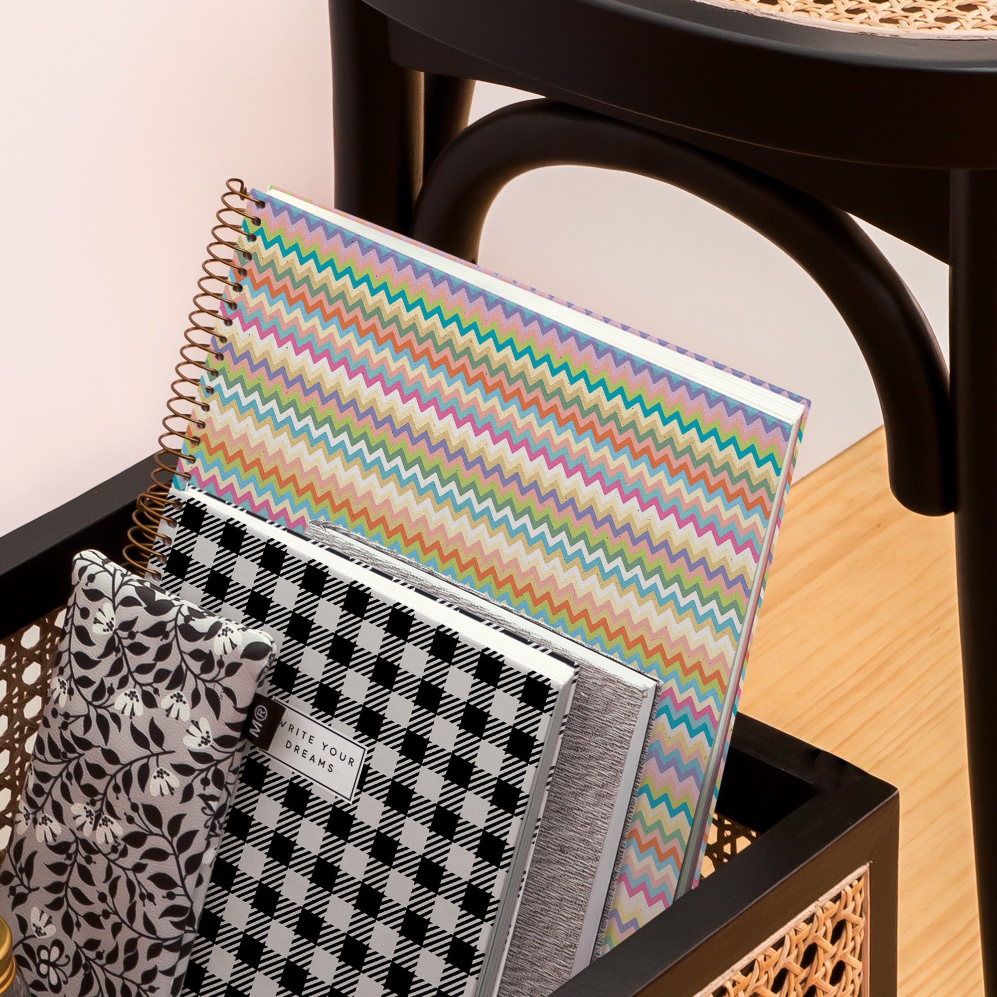 M® MiquelRius Lined 4 Subject Notebook, 11" x 8.5", Cardboard Cover - Mallorca