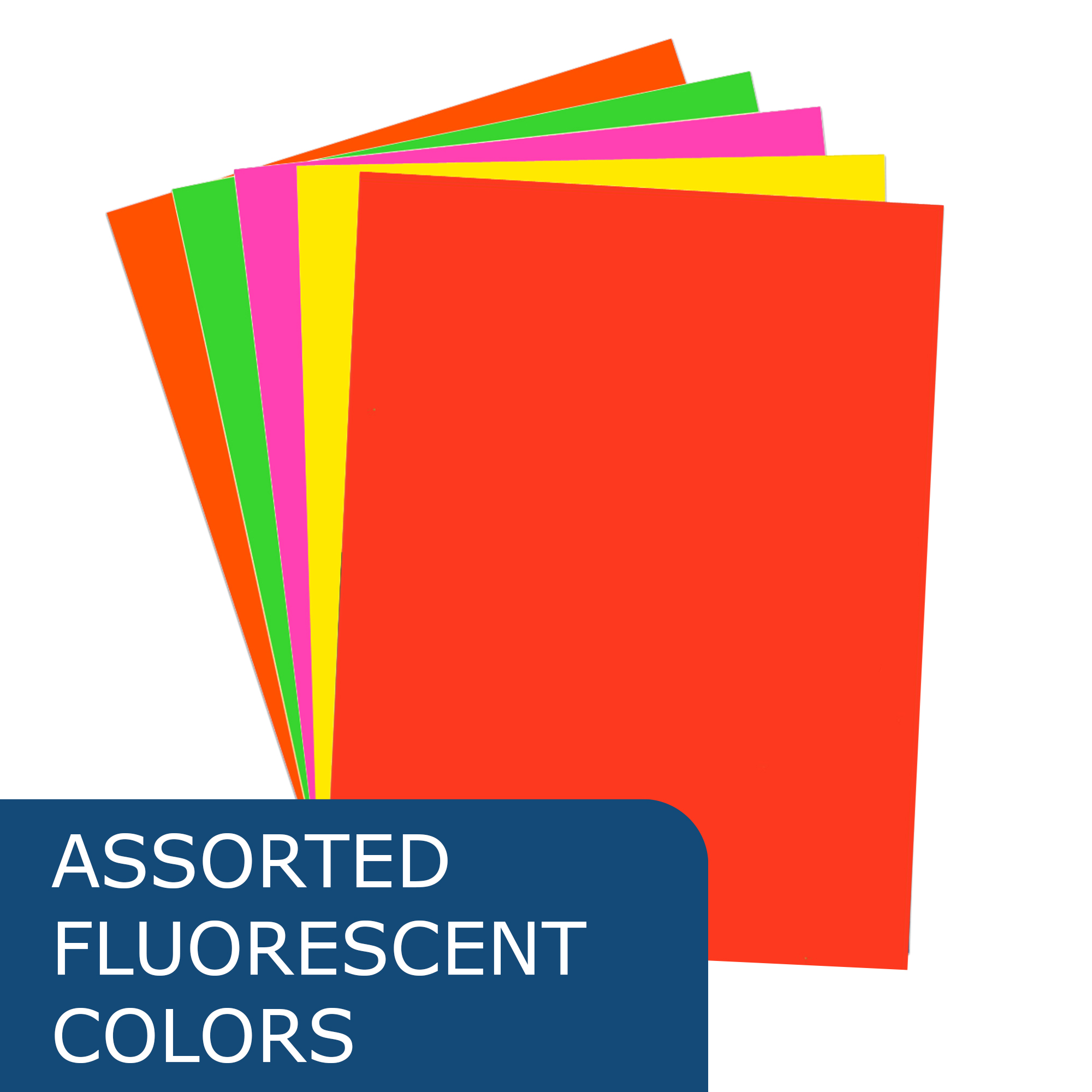 Fluorescent Color Poster Board, Pack of 5 Sheets