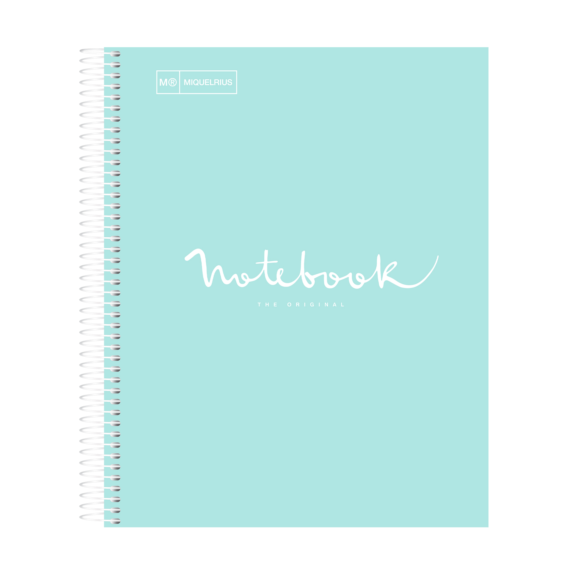 M® MiquelRius Emotions® Lined 1 Subject Notebook, 11" x 8.5", Cardboard Cover - Sky Blue