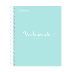 M® MiquelRius Emotions® Lined 1 Subject Notebook, 11" x 8.5", Cardboard Cover - Sky Blue