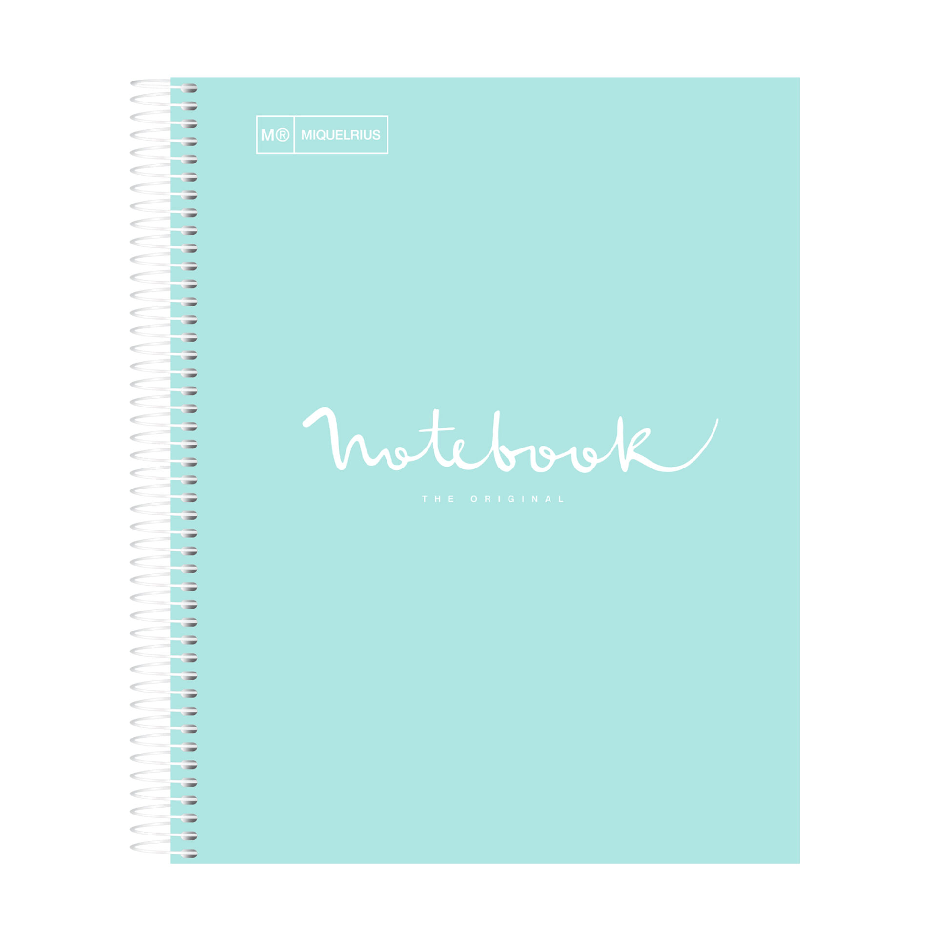 M® MiquelRius Emotions® Lined 1 Subject Notebook, 11" x 8.5", Cardboard Cover - Sky Blue