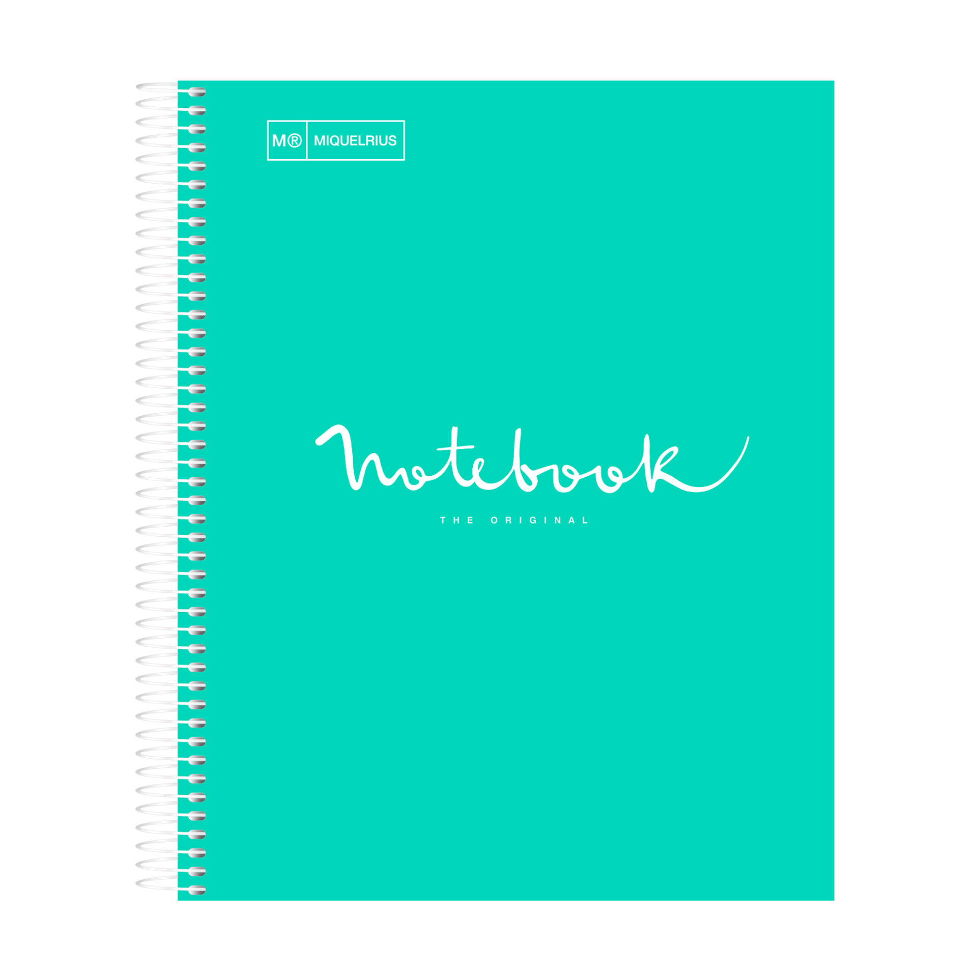 M® MiquelRius Emotions® Lined 1 Subject Notebook, 11" x 8.5", Cardboard Cover - Turquoise