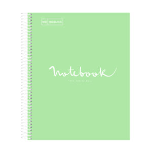 M® MiquelRius Emotions® Lined 1 Subject Notebook, 11" x 8.5", Cardboard Cover - Mint