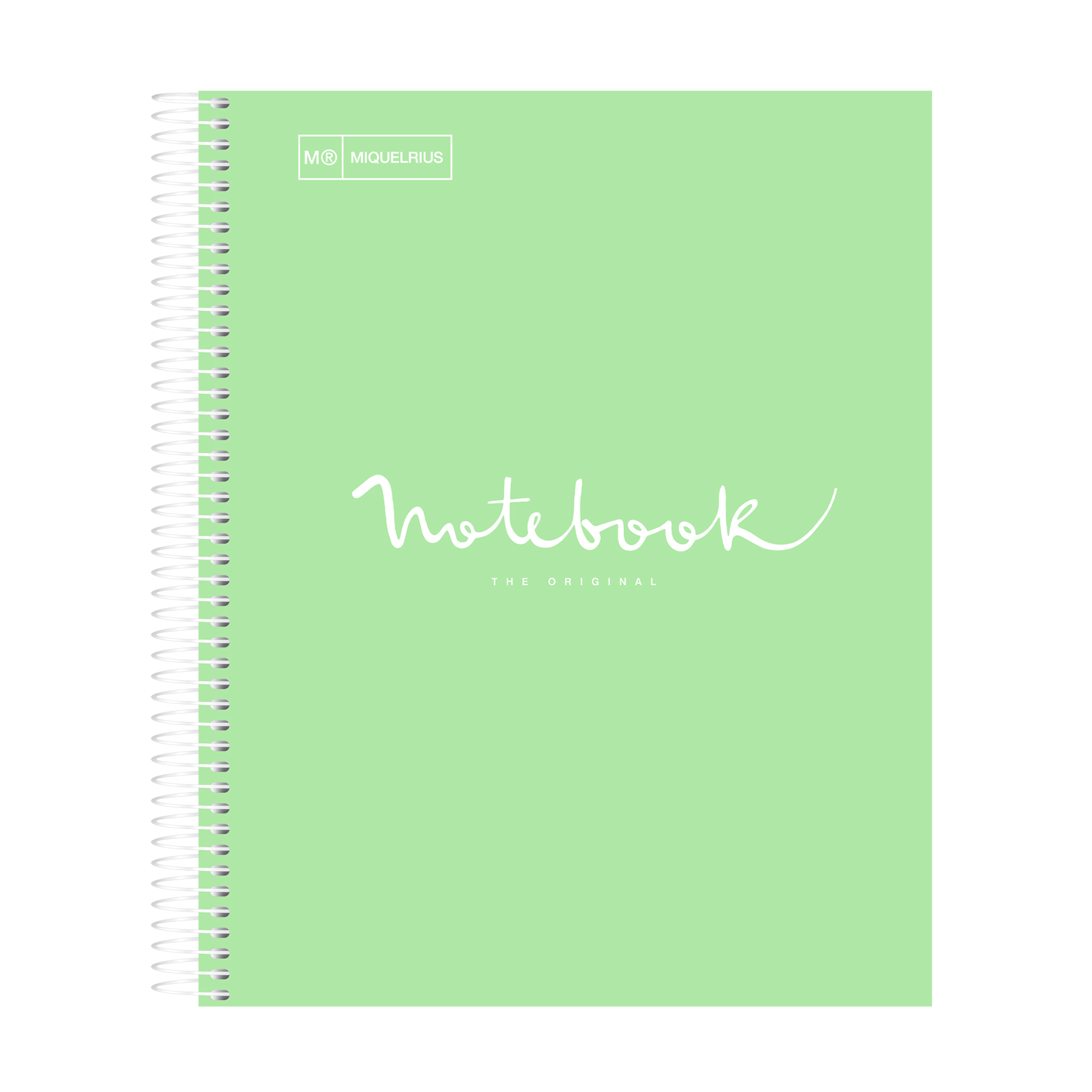 M® MiquelRius Emotions® Lined 1 Subject Notebook, 11" x 8.5", Cardboard Cover - Mint