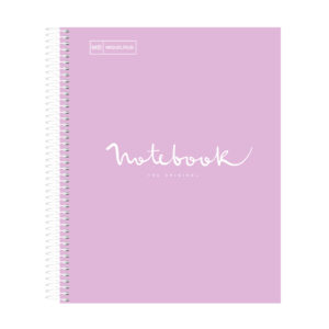 M® MiquelRius Emotions® Lined 1 Subject Notebook, 11" x 8.5", Cardboard Cover - Lavender