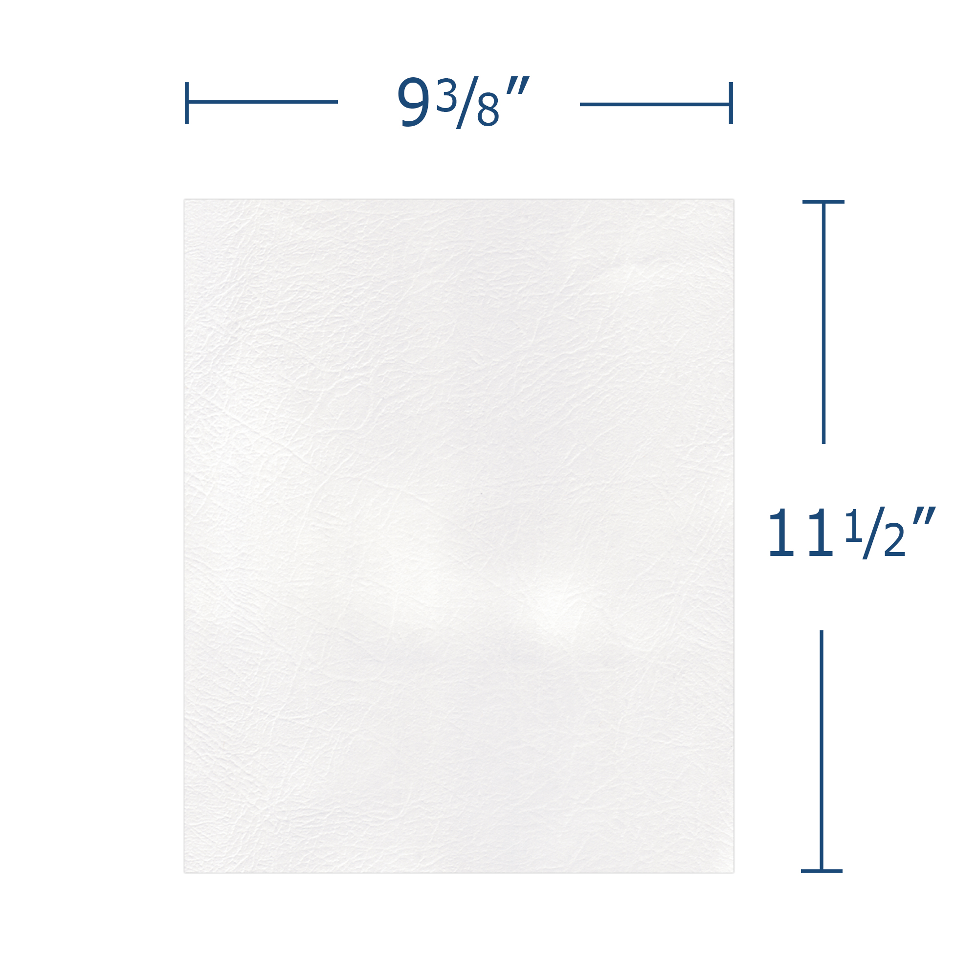 Embossed 2-Pocket Folders, 25 per Box, White