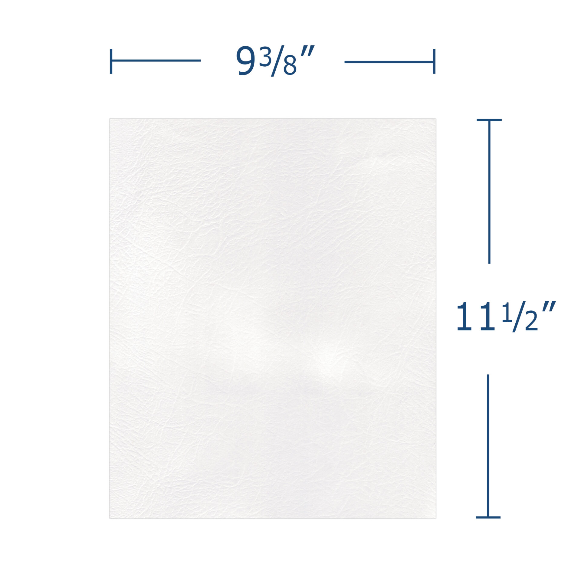 Embossed 2-Pocket Folders, 25 per Box, White
