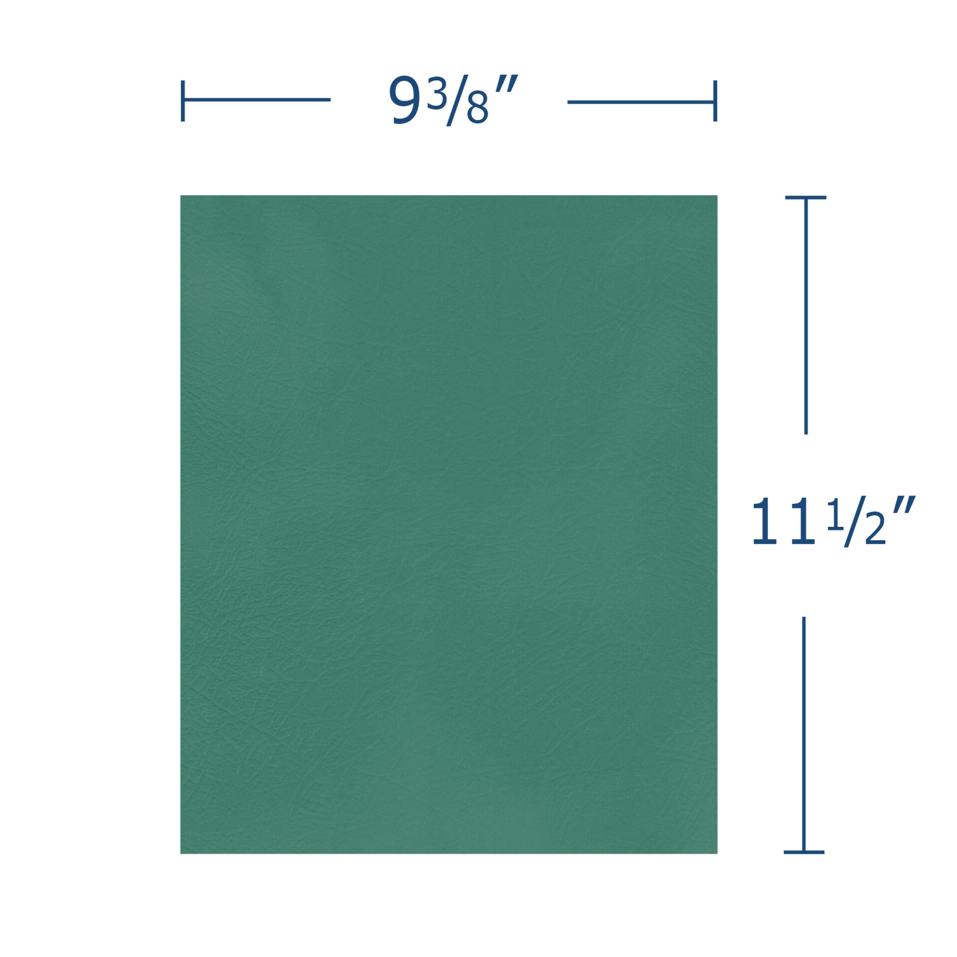 Embossed 2-Pocket Folders, 25 per Box, Green