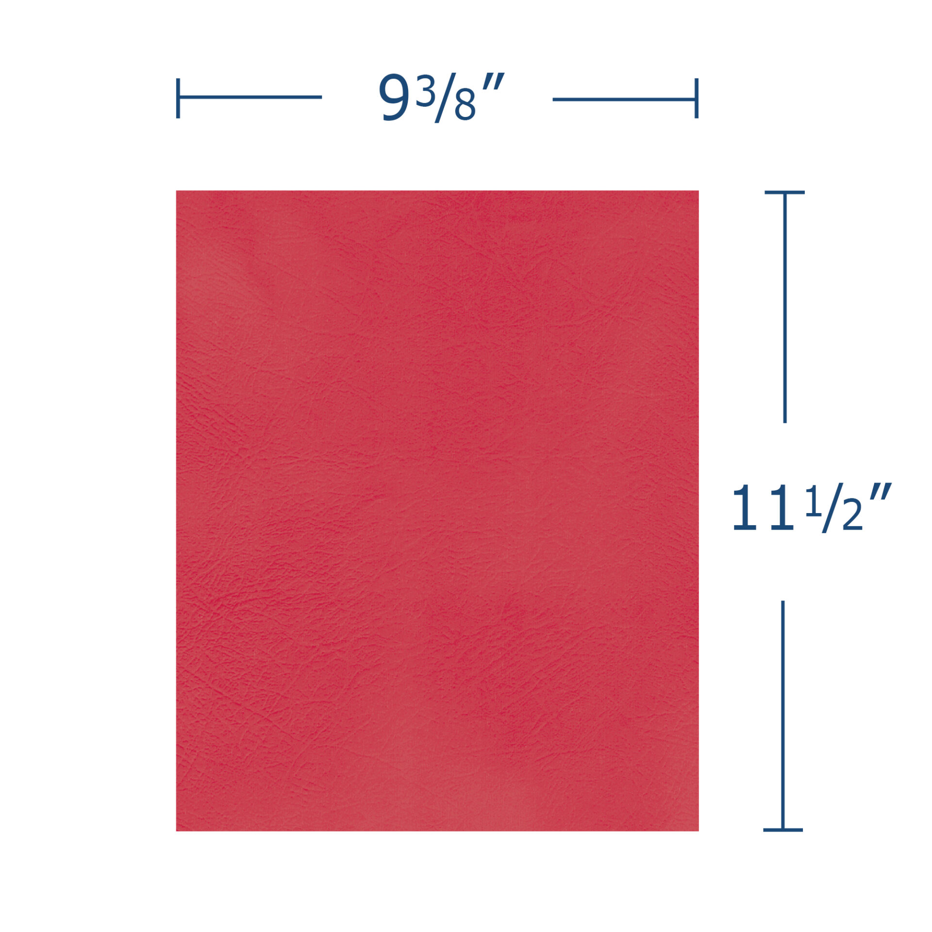 Embossed 2-Pocket Folders, 25 per Box, Red