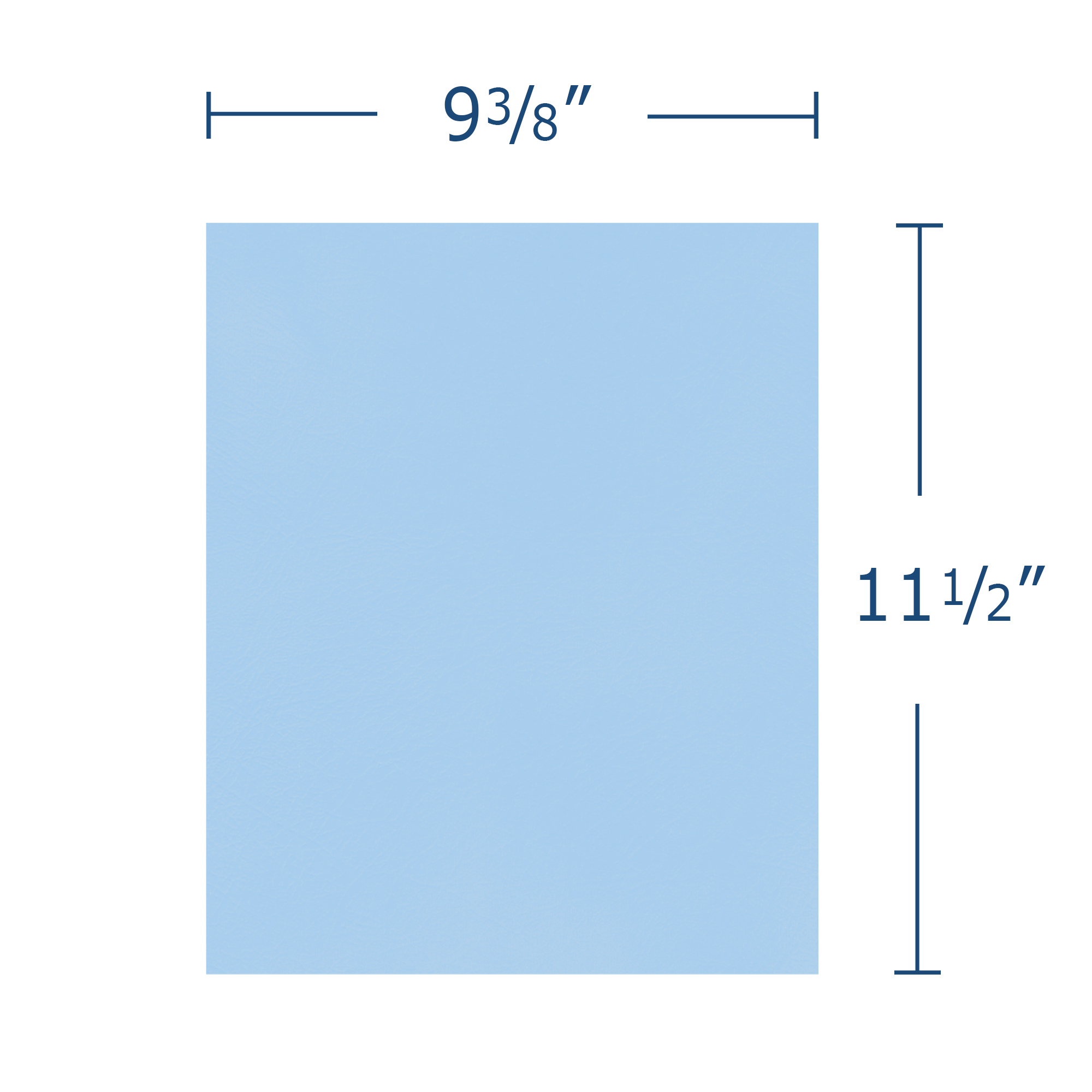 Embossed 2-Pocket Folders, 25 per Box, Light Blue