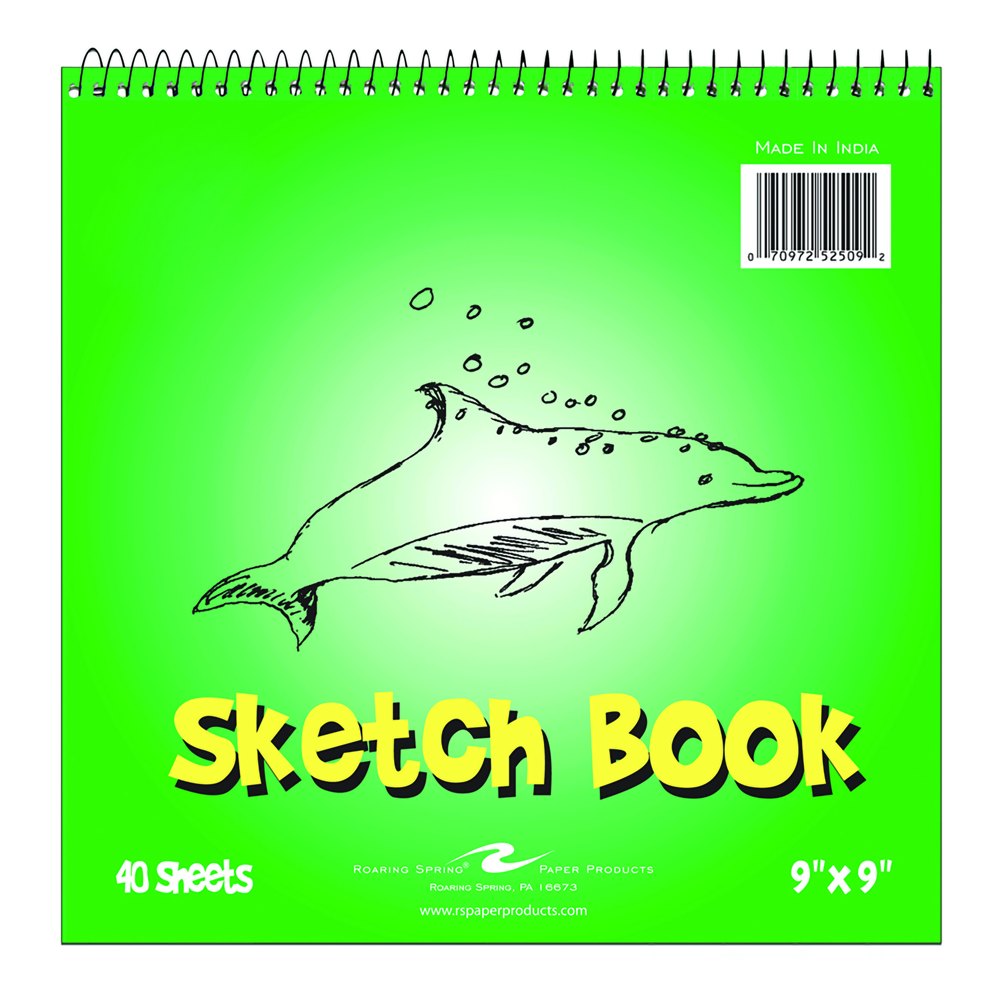 Kid's Art Pad Sketch Book, Wirebound on Top Edge, 50 lb. White Drawing Paper