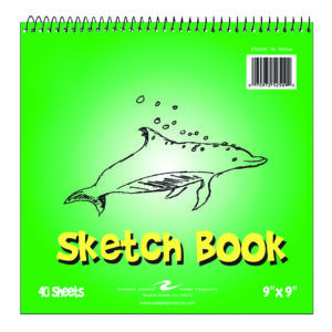 Kid's Art Pad Sketch Book, Wirebound on Top Edge, 50 lb. White Drawing Paper