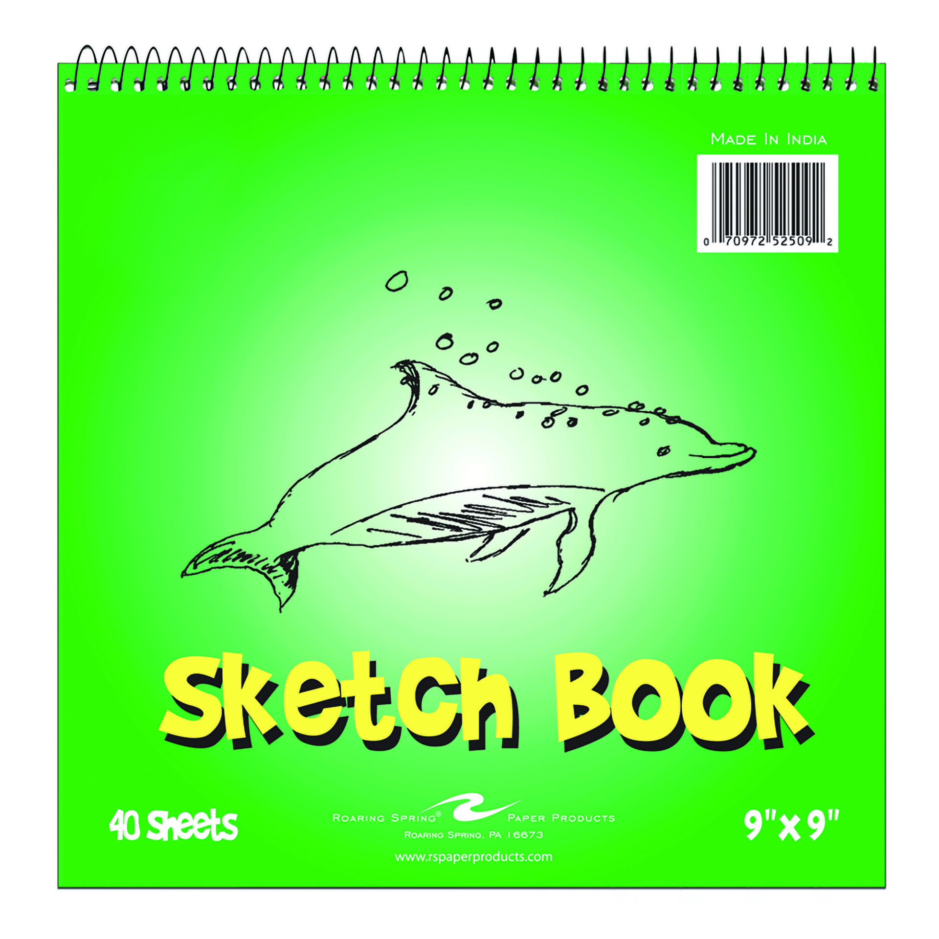 Kid's Art Pad Sketch Book, Wirebound on Top Edge, 50 lb. White Drawing Paper