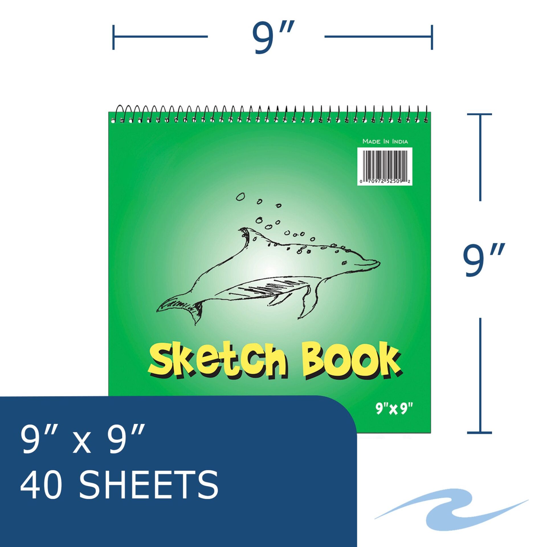 Kid's Art Pad Sketch Book, Wirebound on Top Edge, 50 lb. White Drawing Paper