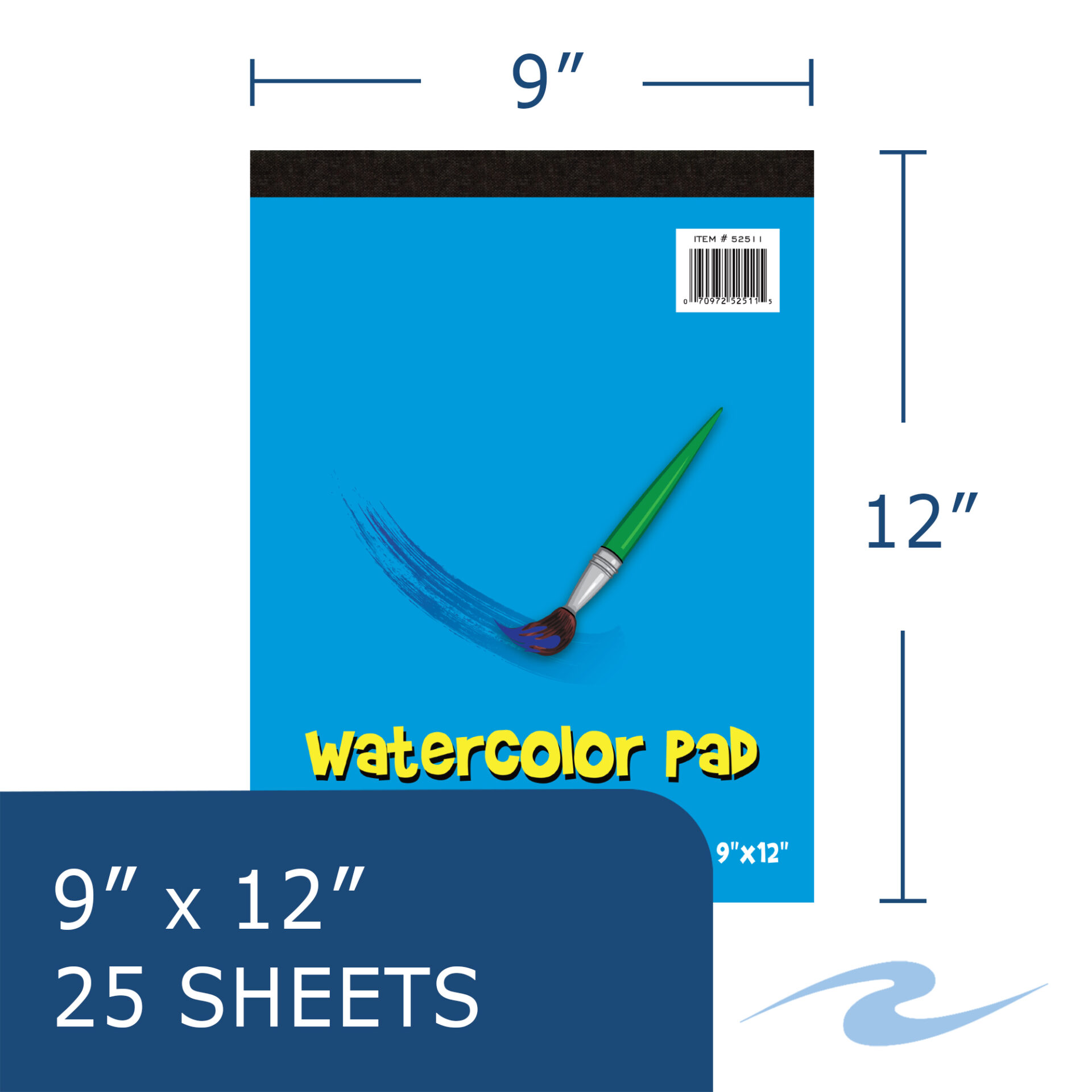 Kid's Art Pad for Watercolor Paint, 100 lb. Watercolor Paper