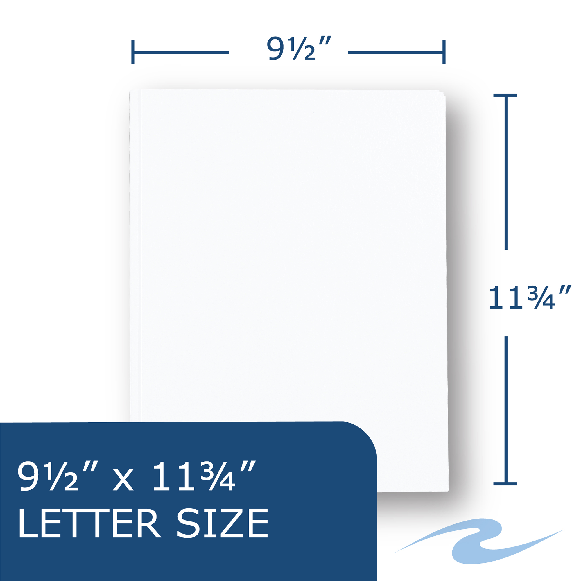 Embossed 3-Prong Pocket Folders, 25 per box, 11.75" x 9.5", White