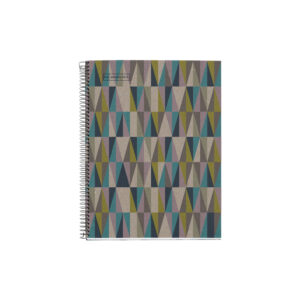 MiquelRius Recycled Collection, Lined 4 Subject Notebook, A5 (8.27" x 5.83"), Cardboard Cover - Eco Diamonds