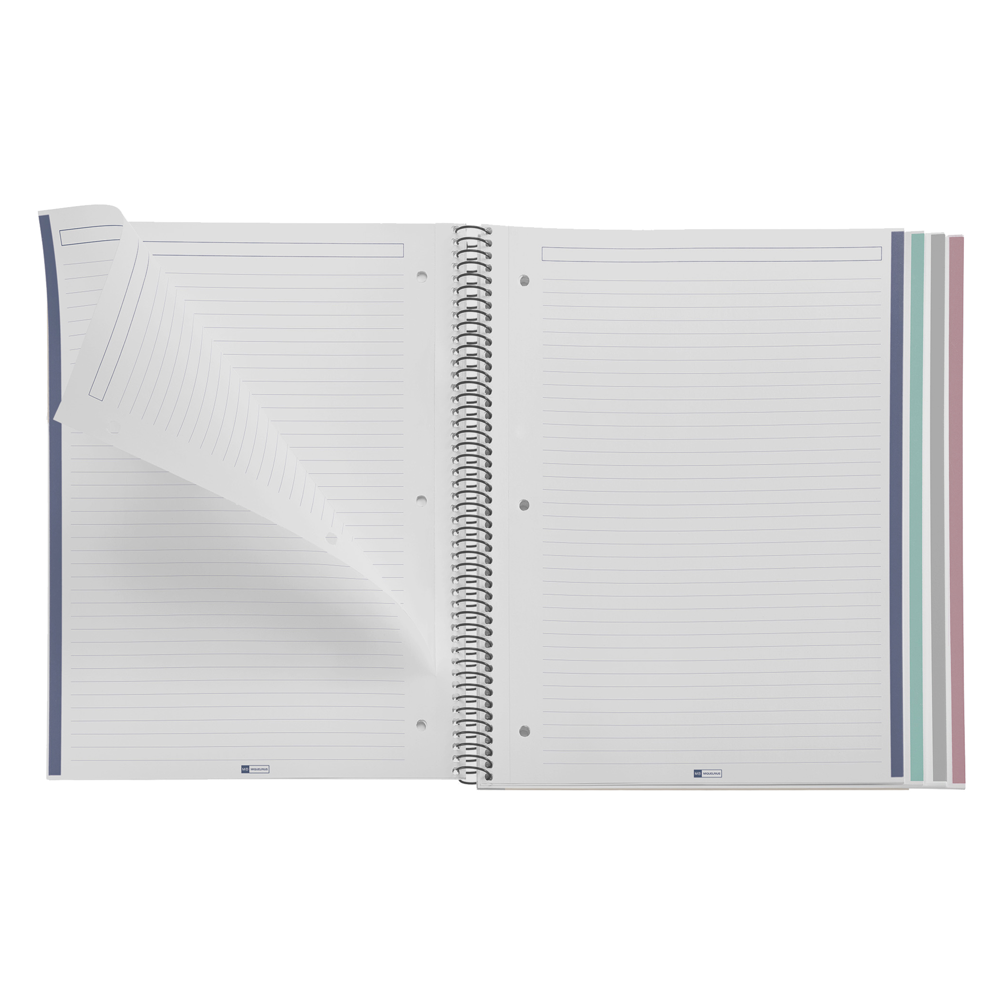 M® MiquelRius Recycled Collection, Lined 4 Subject Notebook, 11" x 8.5", Cardboard Cover - Eco Confetti