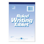 Writing Tablet, Wide Ruled, White Paper