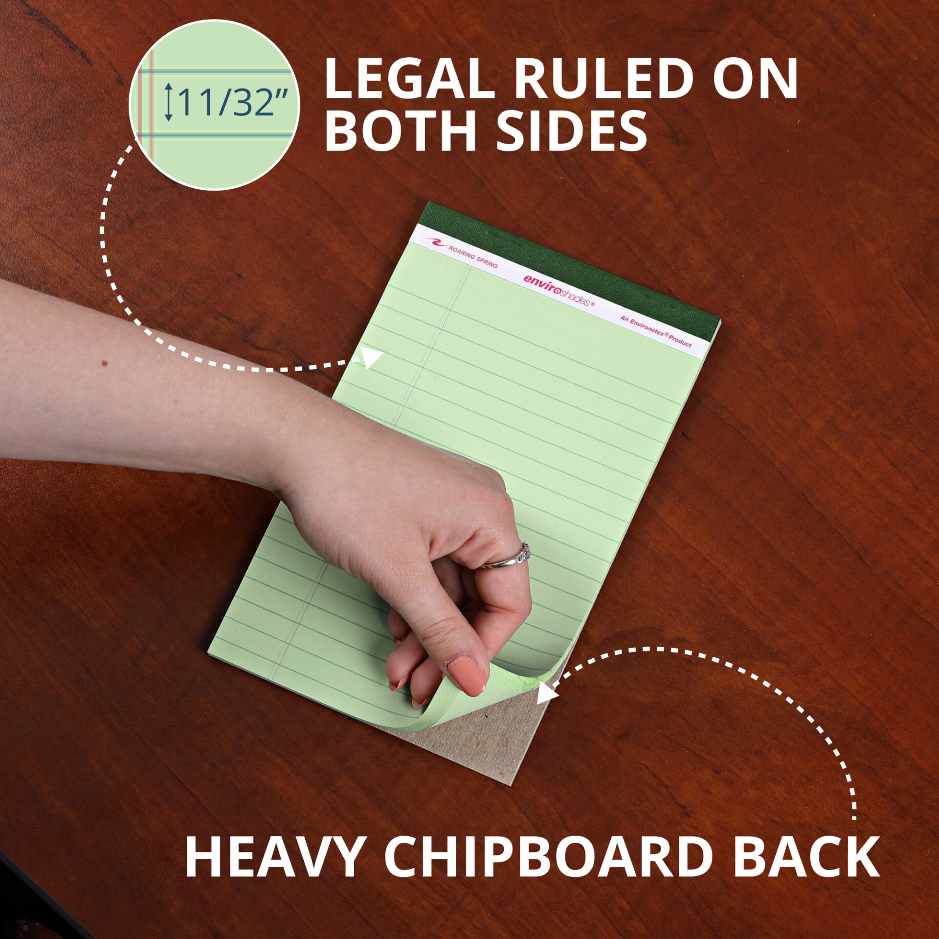 Enviroshades® Recycled Mini Legal Pads, Legal Ruled, Assorted Colors, Pack of 4