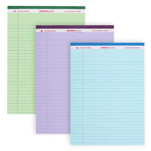 Enviroshades® Recycled Legal Pads, Legal Ruled, Assorted Colors, Pack of 3