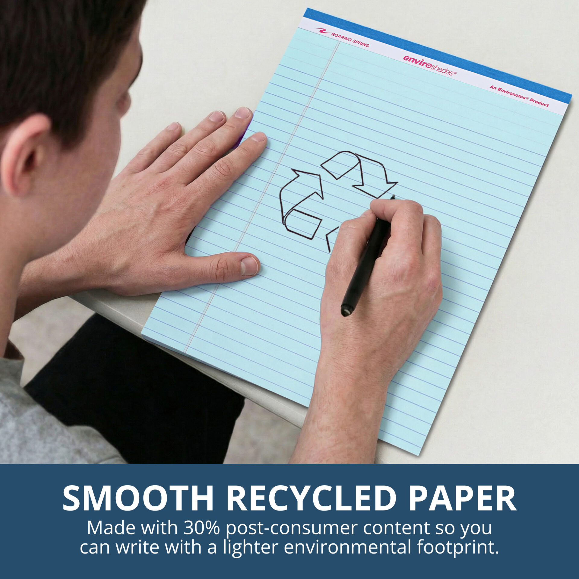 Enviroshades® Recycled Legal Pads, Legal Ruled, Assorted Colors, Pack of 3