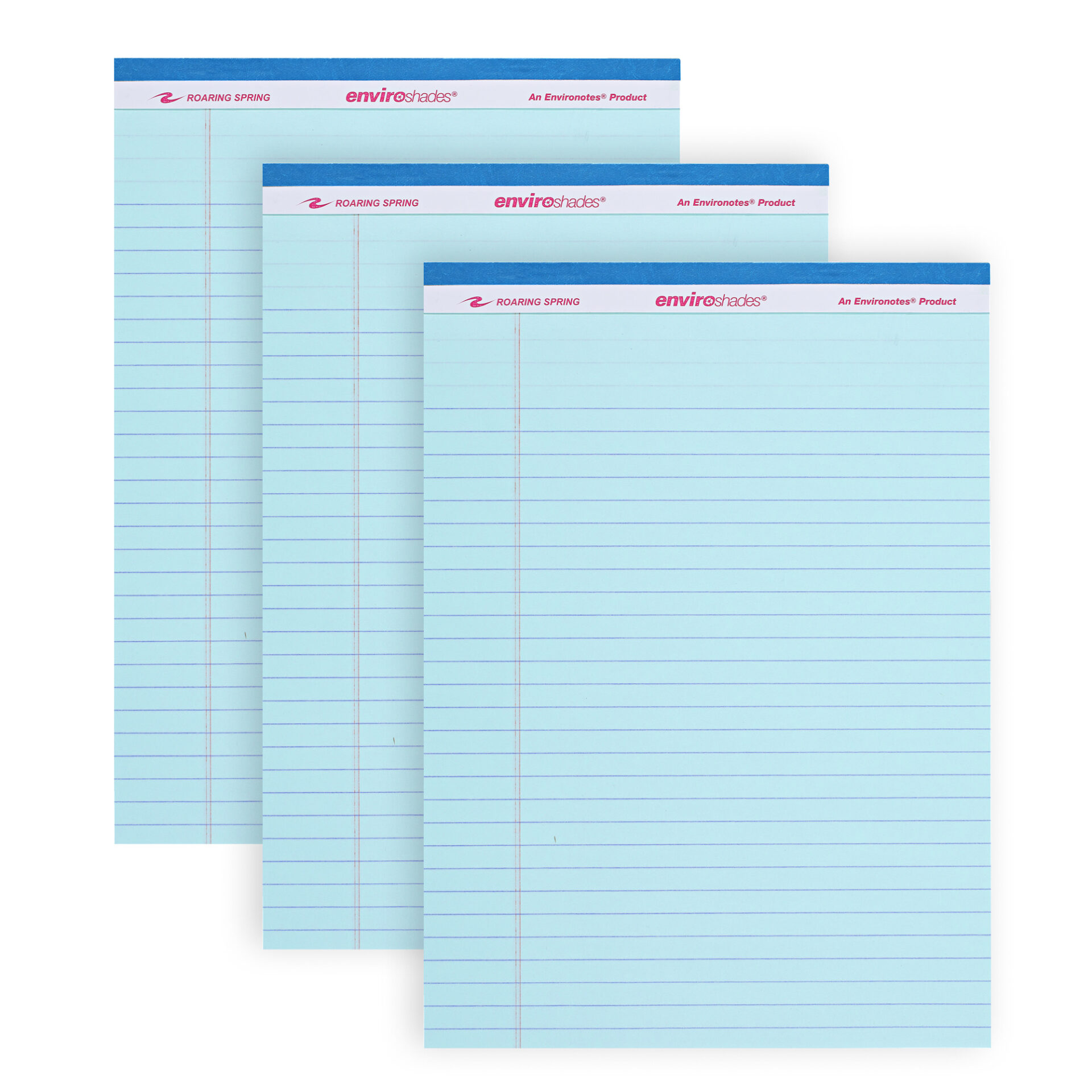 Enviroshades® Recycled Legal Pads, Legal Ruled, Blue, Pack of 3