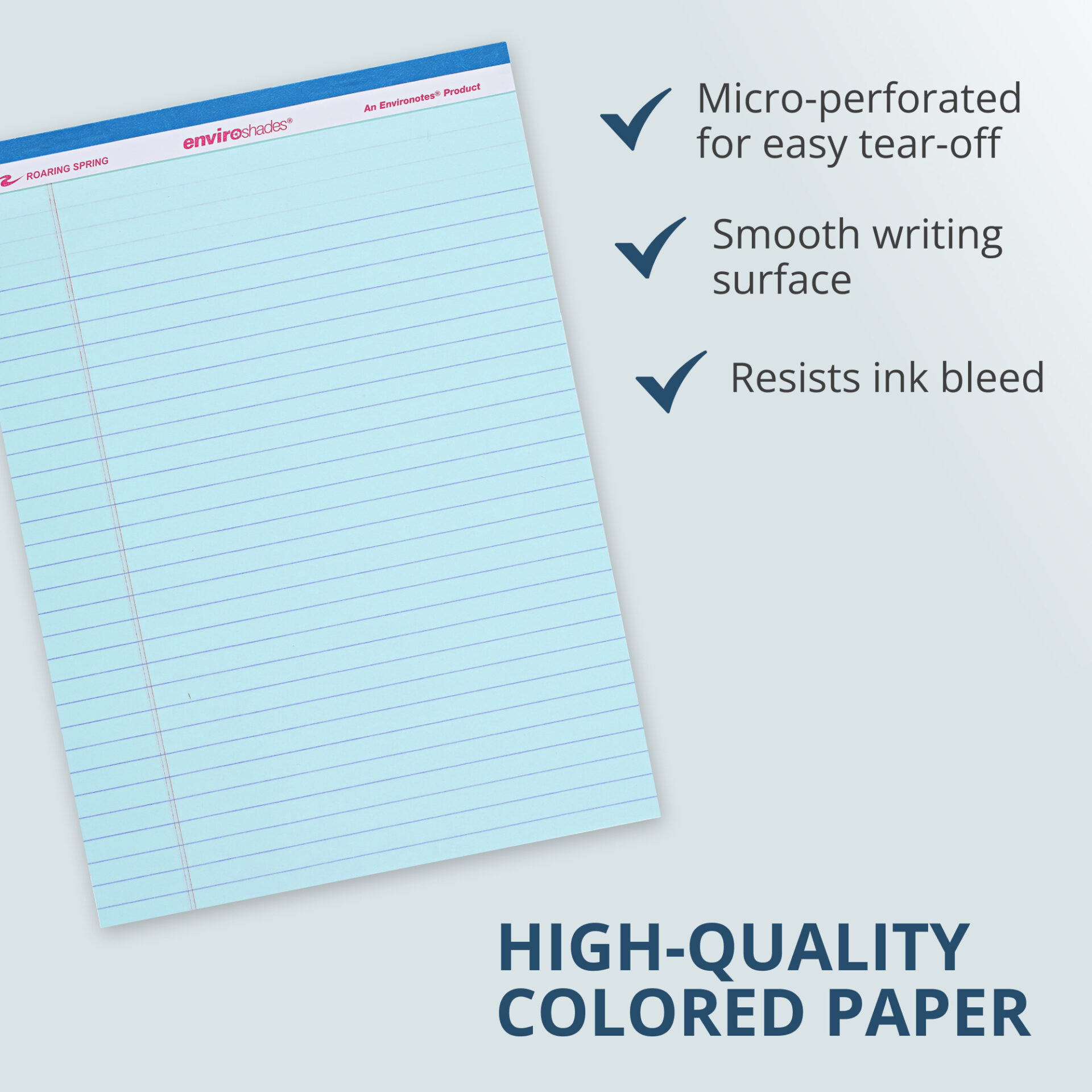 Enviroshades® Recycled Legal Pads, Legal Ruled, Blue, Pack of 3