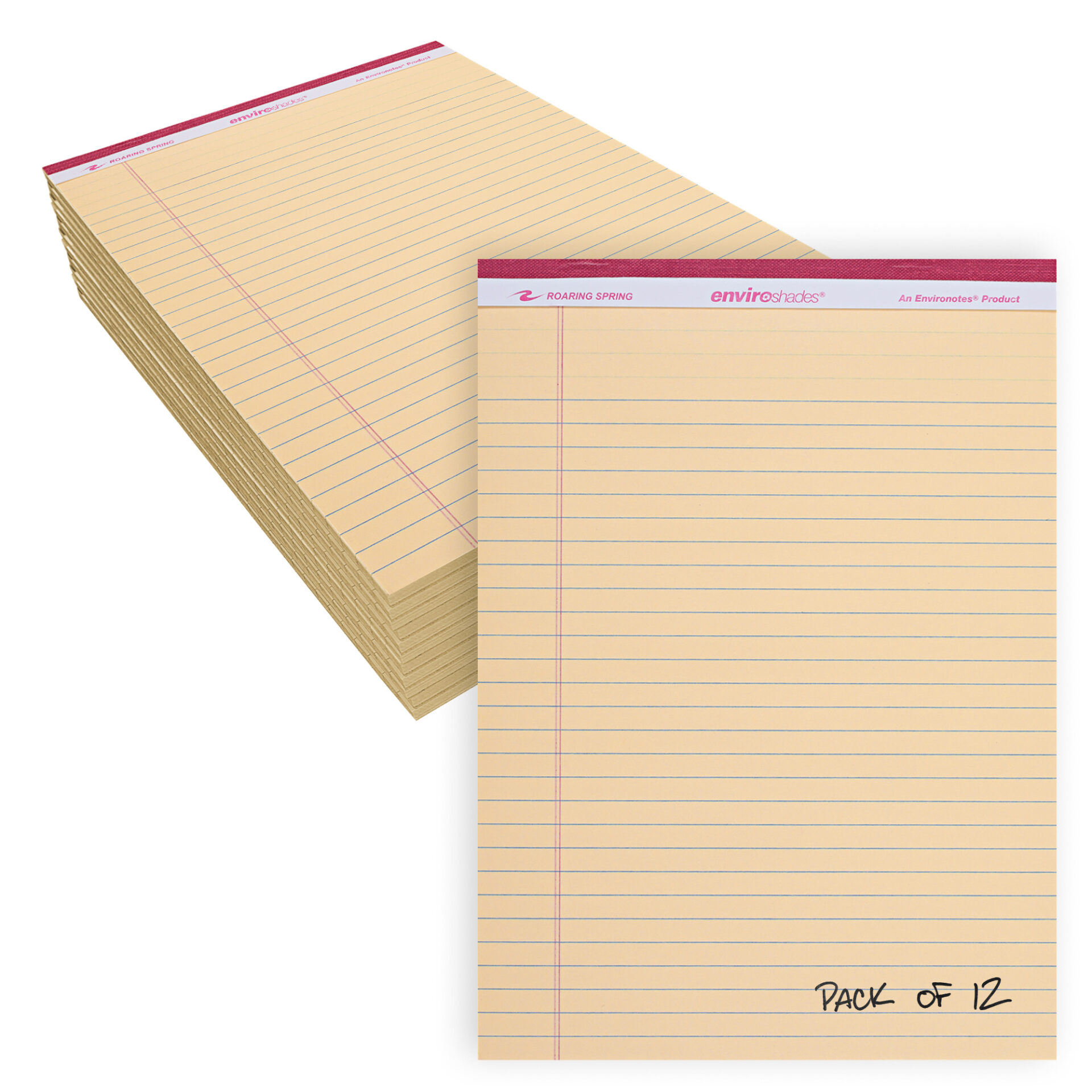 Enviroshades® Recycled Legal Pads, Legal Ruled, Ivory, Pack of 12