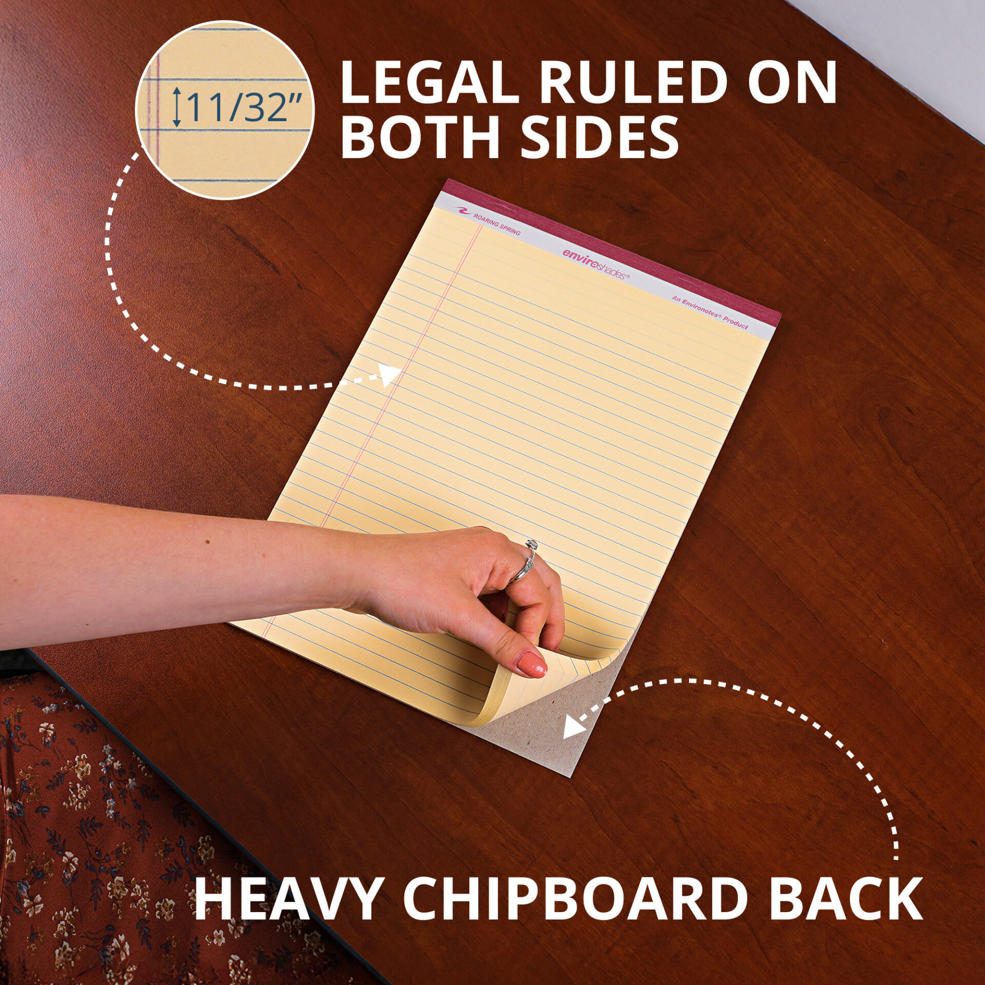 Enviroshades® Recycled Legal Pads, Legal Ruled, Ivory, Pack of 12