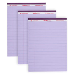 Enviroshades® Recycled Legal Pads, Legal Ruled, Orchid, Pack of 3