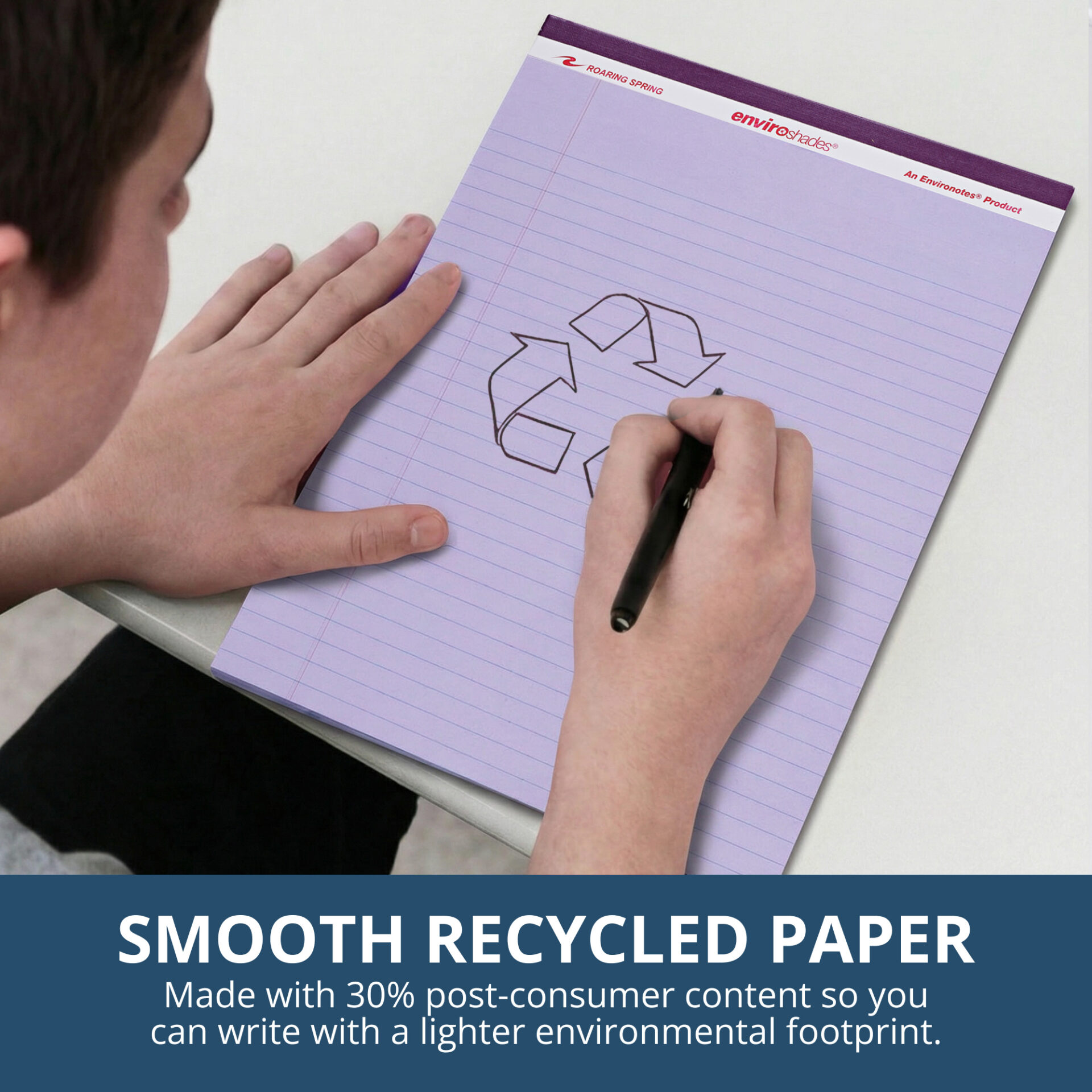 Enviroshades® Recycled Legal Pads, Legal Ruled, Orchid, Pack of 3