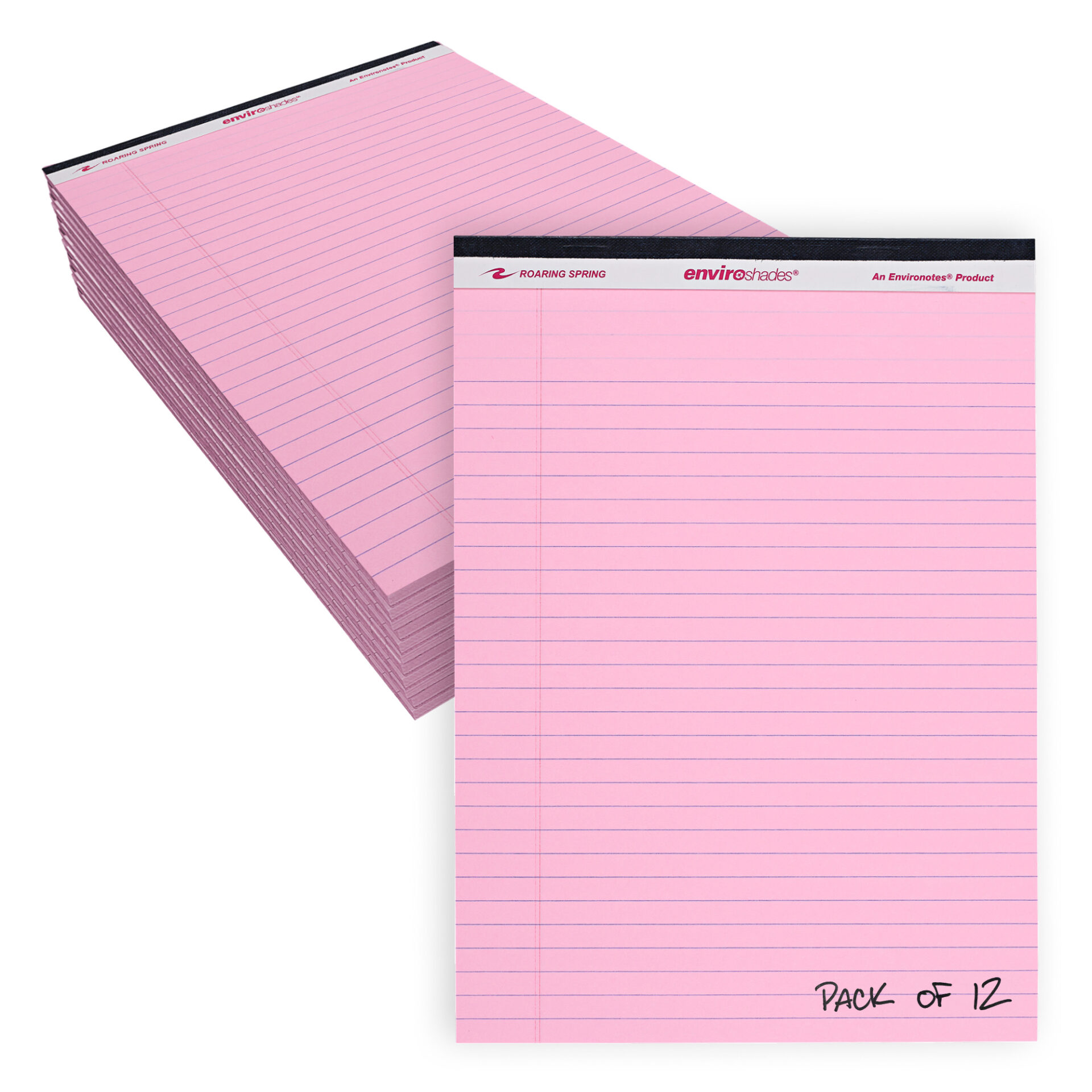 Enviroshades® Recycled Legal Pads, Legal Ruled, Pink, Pack of 12
