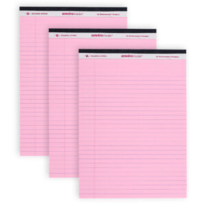 Enviroshades® Recycled Legal Pads, Legal Ruled, Pink, Pack of 3