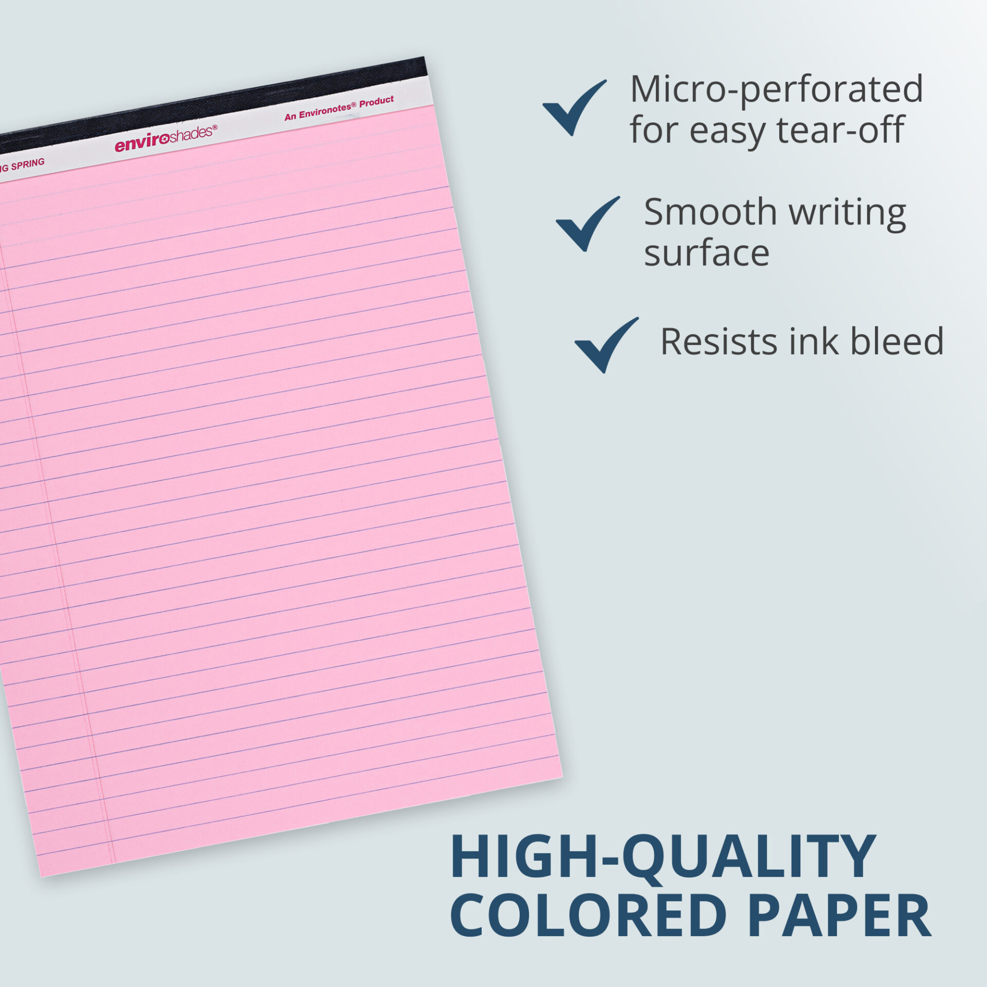 Enviroshades® Recycled Legal Pads, Legal Ruled, Pink, Pack of 3
