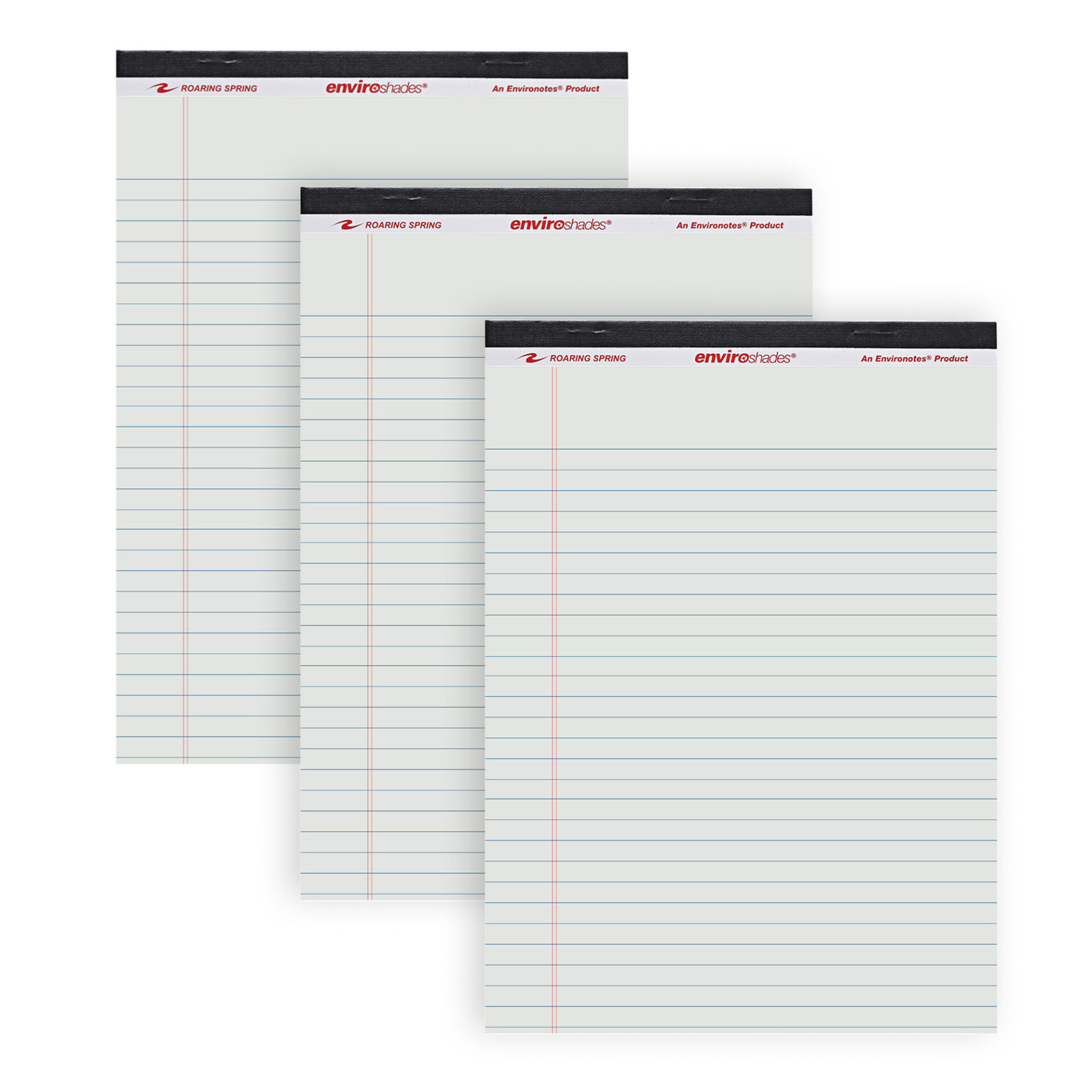 Enviroshades® Recycled Legal Pads, Legal Ruled, Gray, Pack of 3