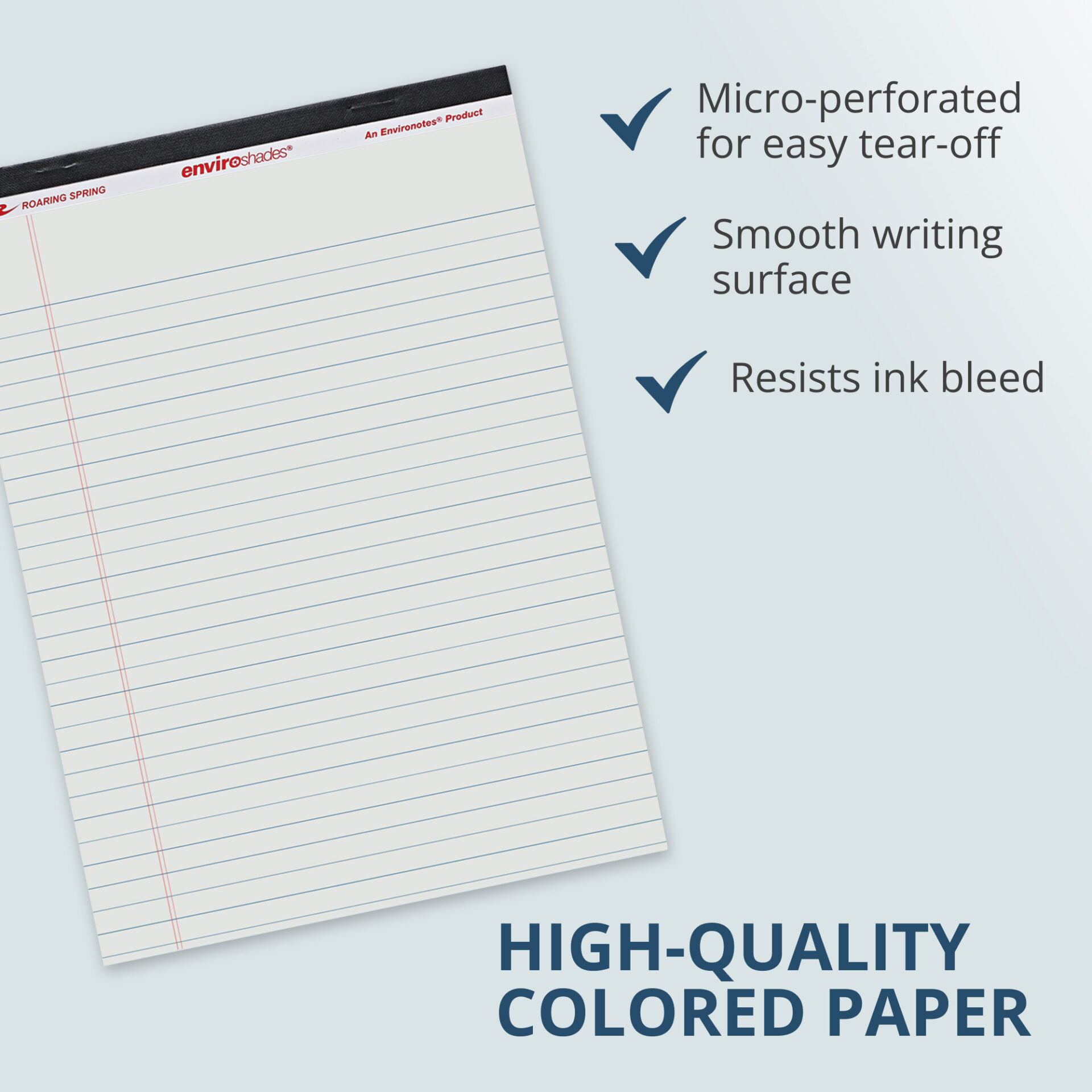 Enviroshades® Recycled Legal Pads, Legal Ruled, Gray, Pack of 3