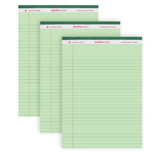 Enviroshades® Recycled Legal Pads, Legal Ruled, Green, Pack of 3