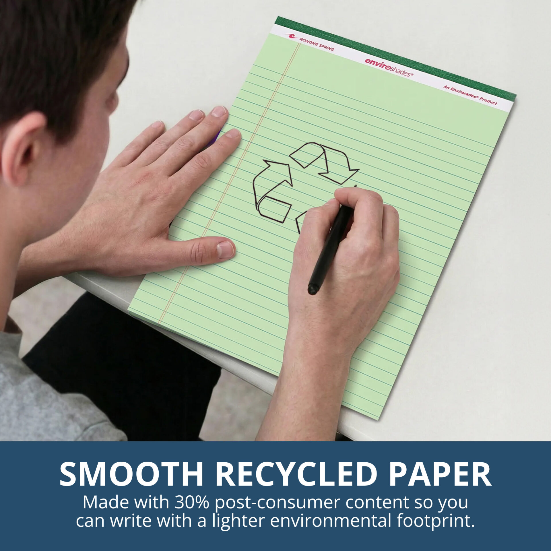 Enviroshades® Recycled Legal Pads, Legal Ruled, Green, Pack of 3
