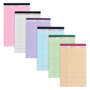 Enviroshades® Recycled Mini Legal Pads, Legal Ruled, Assorted Colors, Pack of 6