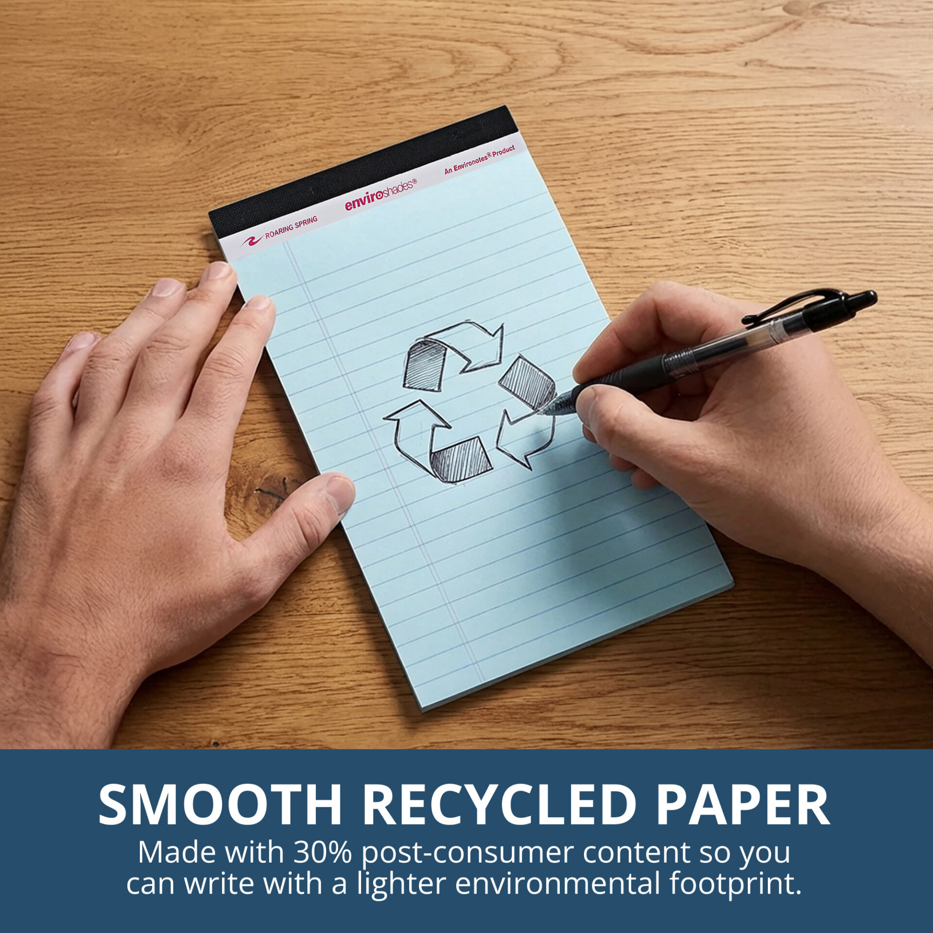 Enviroshades® Recycled Mini Legal Pads, Legal Ruled, Assorted Colors, Pack of 6