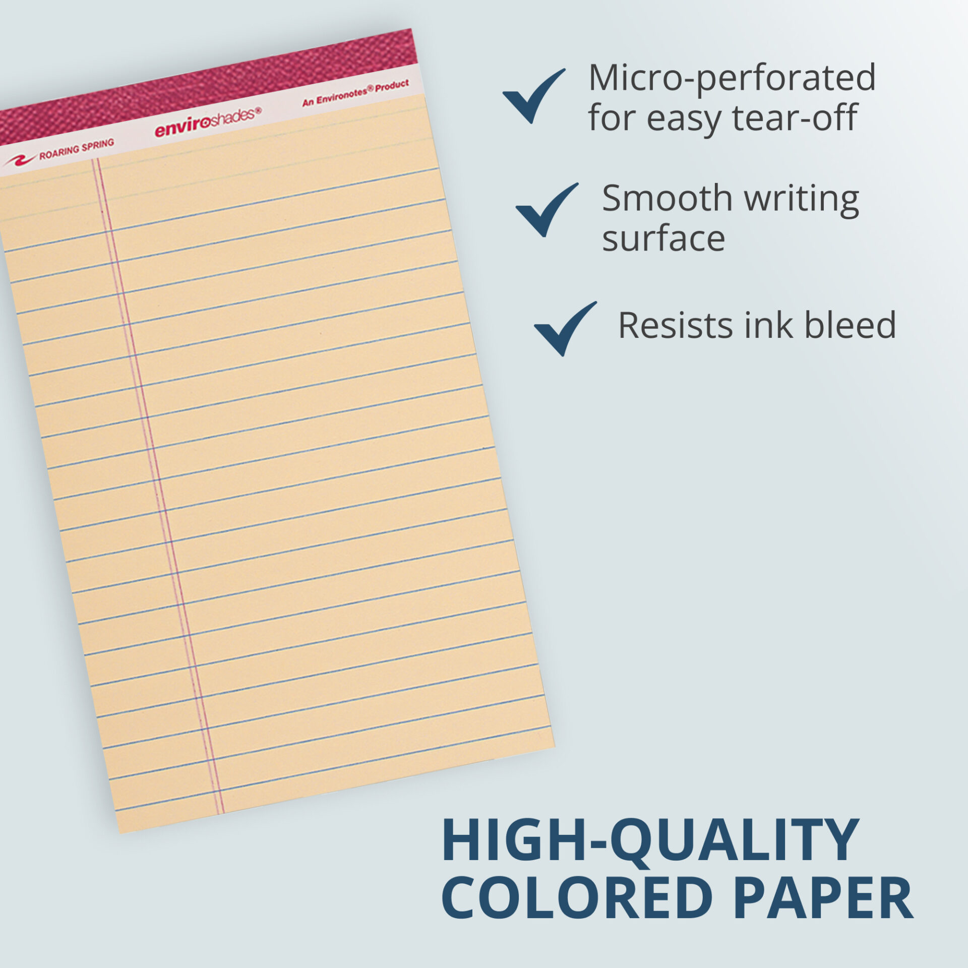 Enviroshades® Recycled Mini Legal Pads, Legal Ruled, Assorted Colors, Pack of 6