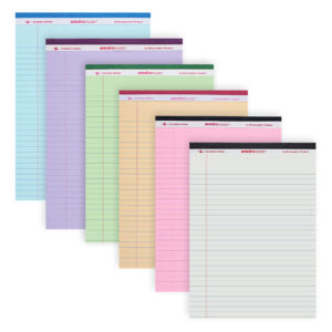Enviroshades® Recycled Legal Pads, Legal Ruled, Assorted Colors, Pack of 6