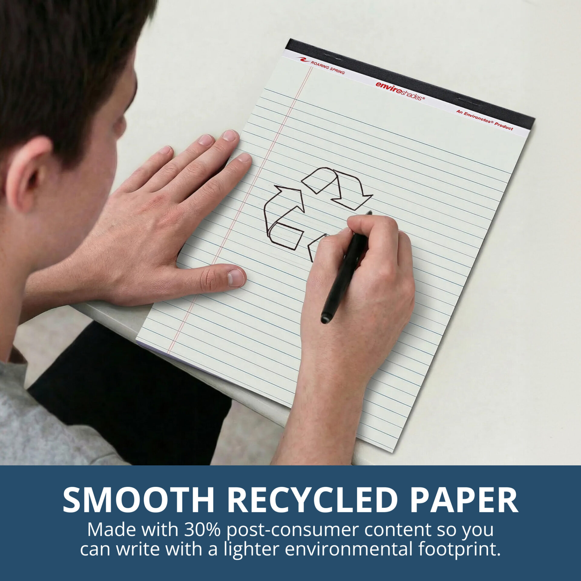 Enviroshades® Recycled Legal Pads, Legal Ruled, Assorted Colors, Pack of 6