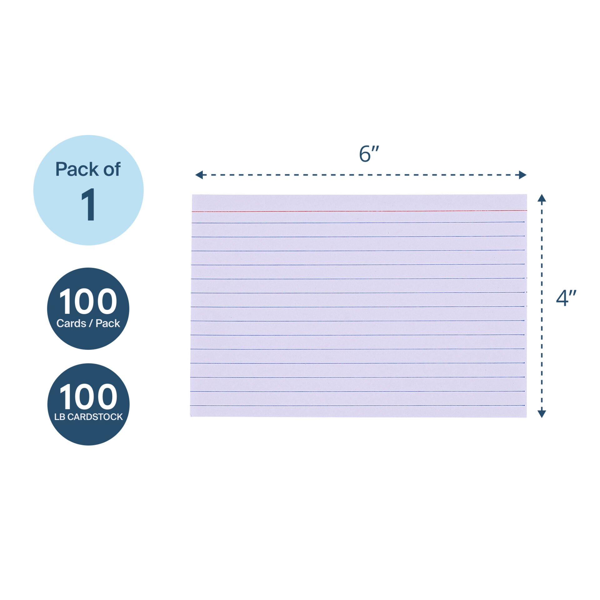 Environotes® Recycled Index Cards, 4" x 6",  Ruled, 100 Count