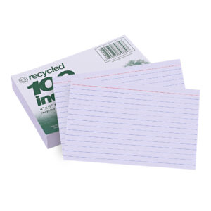 Environotes® Recycled Index Cards, 4" x 6",  Ruled, 100 Count